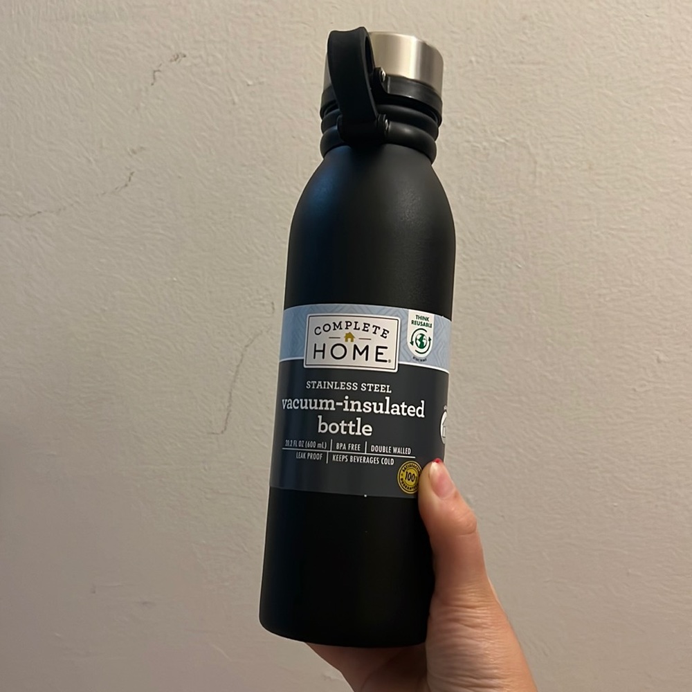 black water bottle